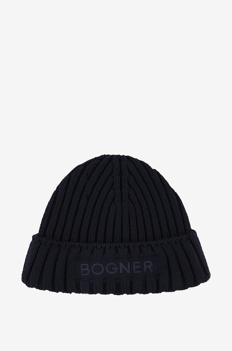 BOGNER Wollmix-Rippstrickmütze Conrad Herren DUNKELBLAU 1