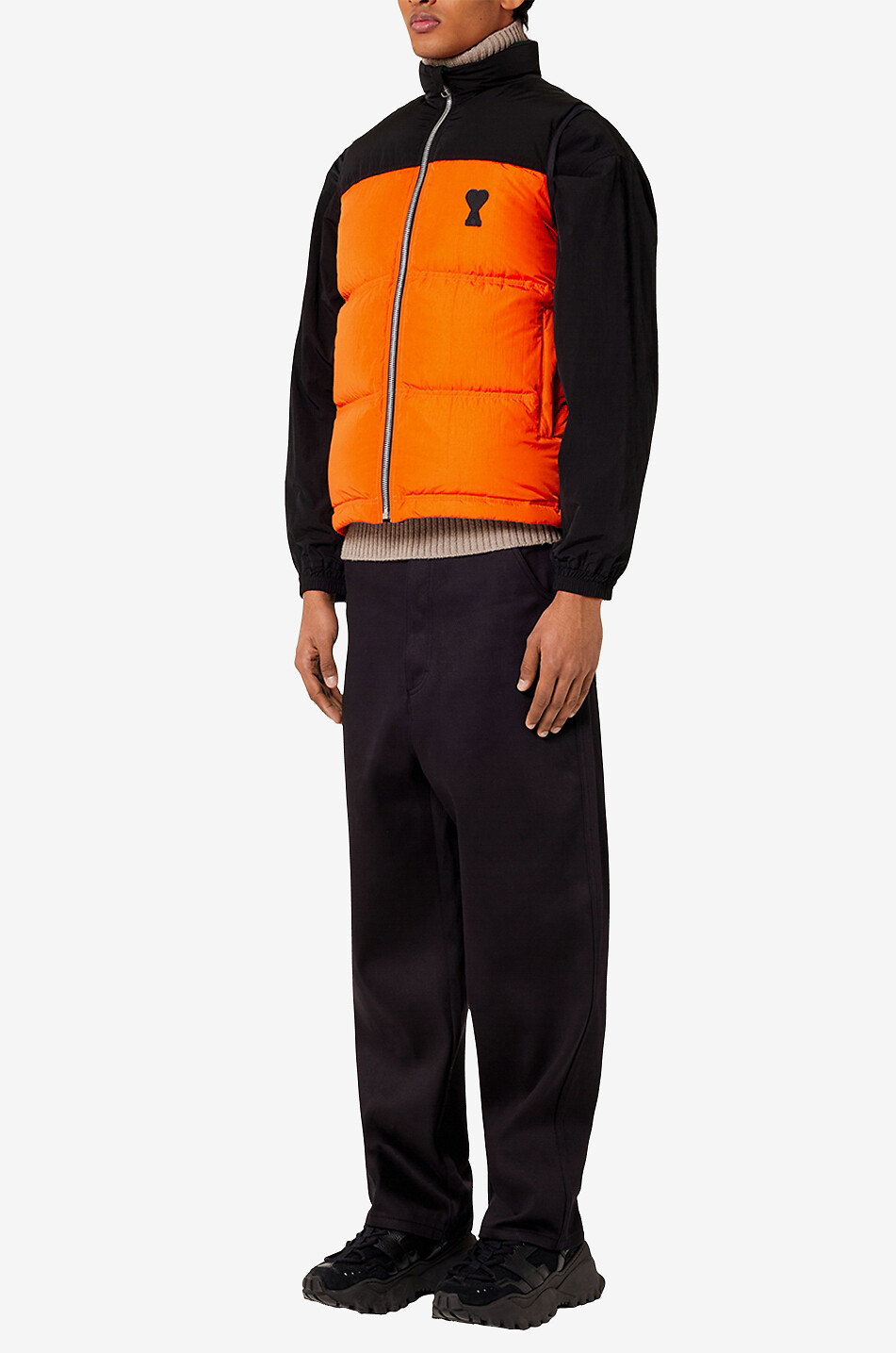 AMI Gilet à fermeture éclair Homme ORANGE 4