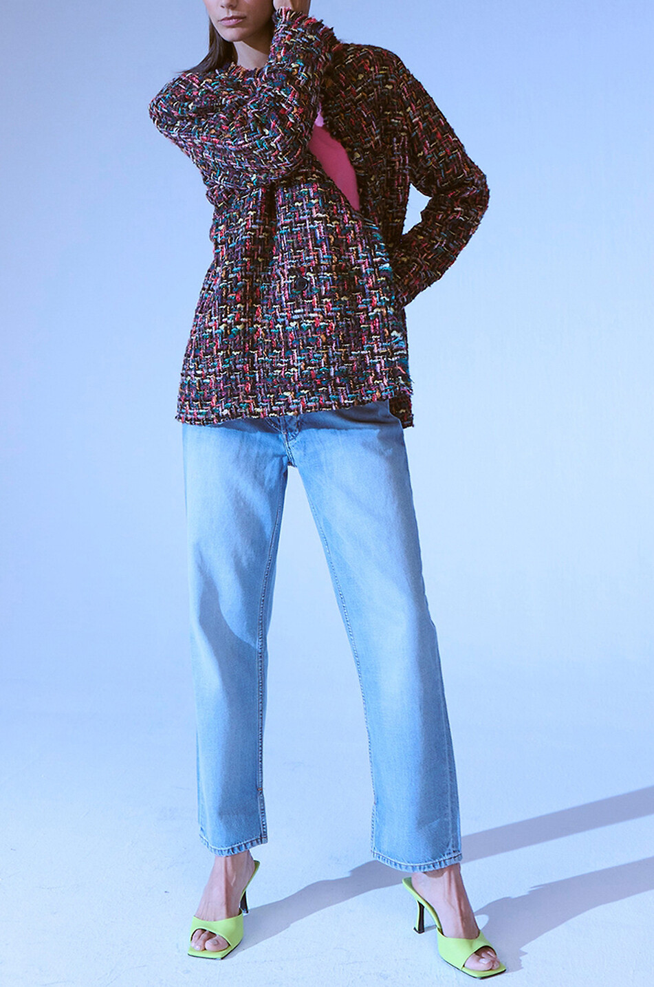 GANNI Lässig gerade Jeans aus Bio-Baumwolle Figni Light Blue Vintage Damen HELLBLAU 3