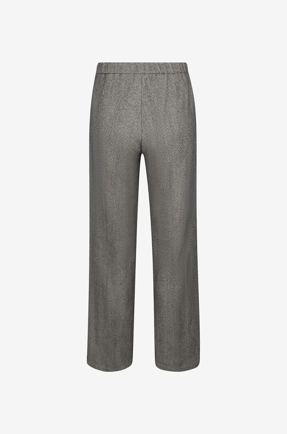 FORTE FORTE Pantalon à jambes larges en coton et laine Femme GRIS 2