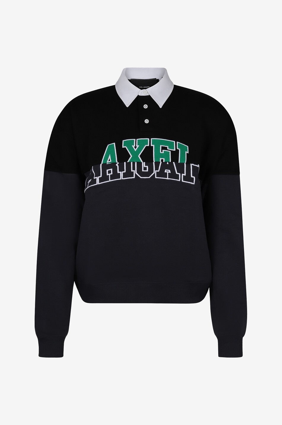 AXEL ARIGATO Polo manches longues en coton bio Unify Rugby Homme NOIR 1