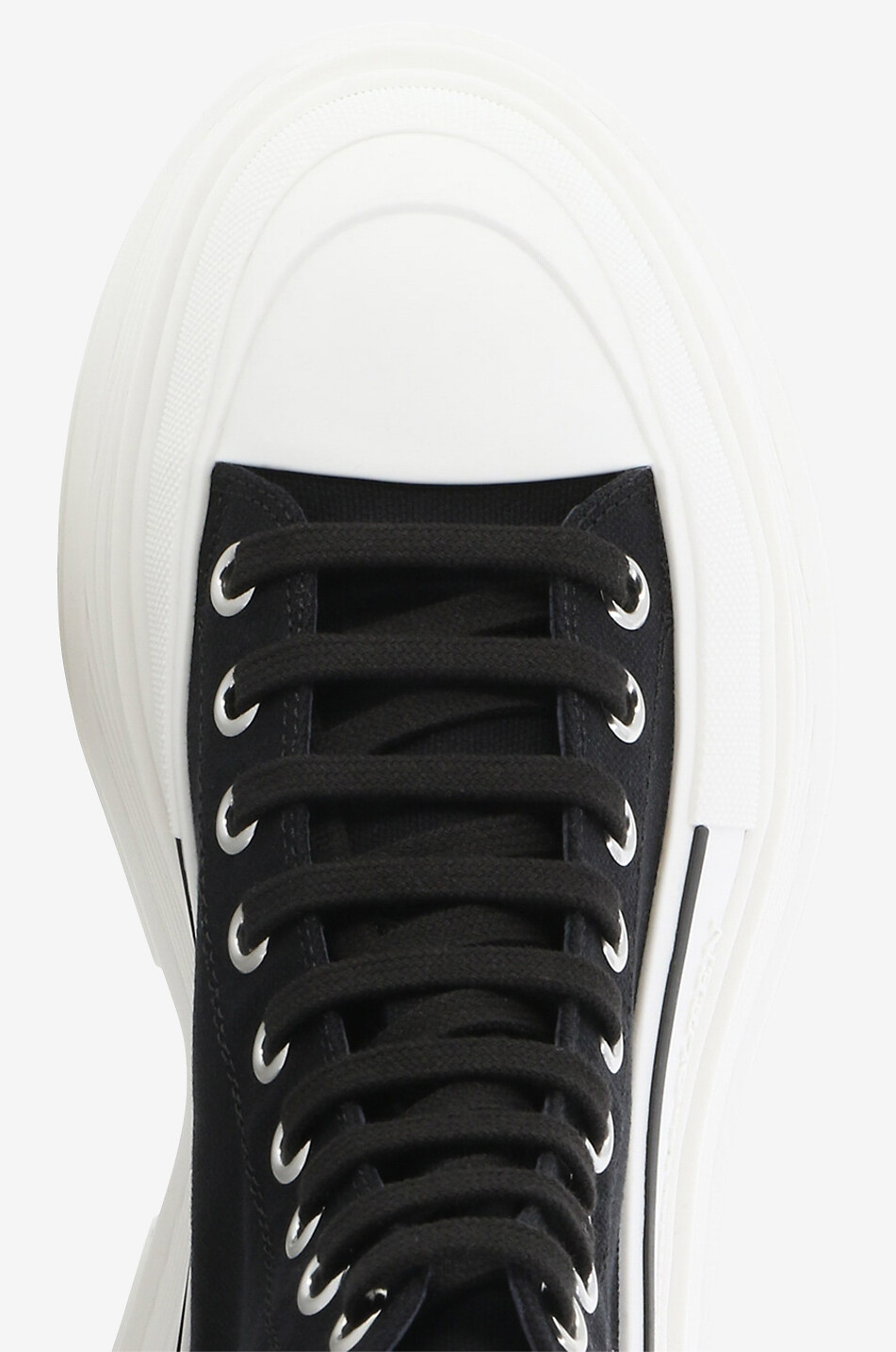 ALEXANDER McQUEEN Bottines à lacets en toile Tread Slick Femme NOIR 4