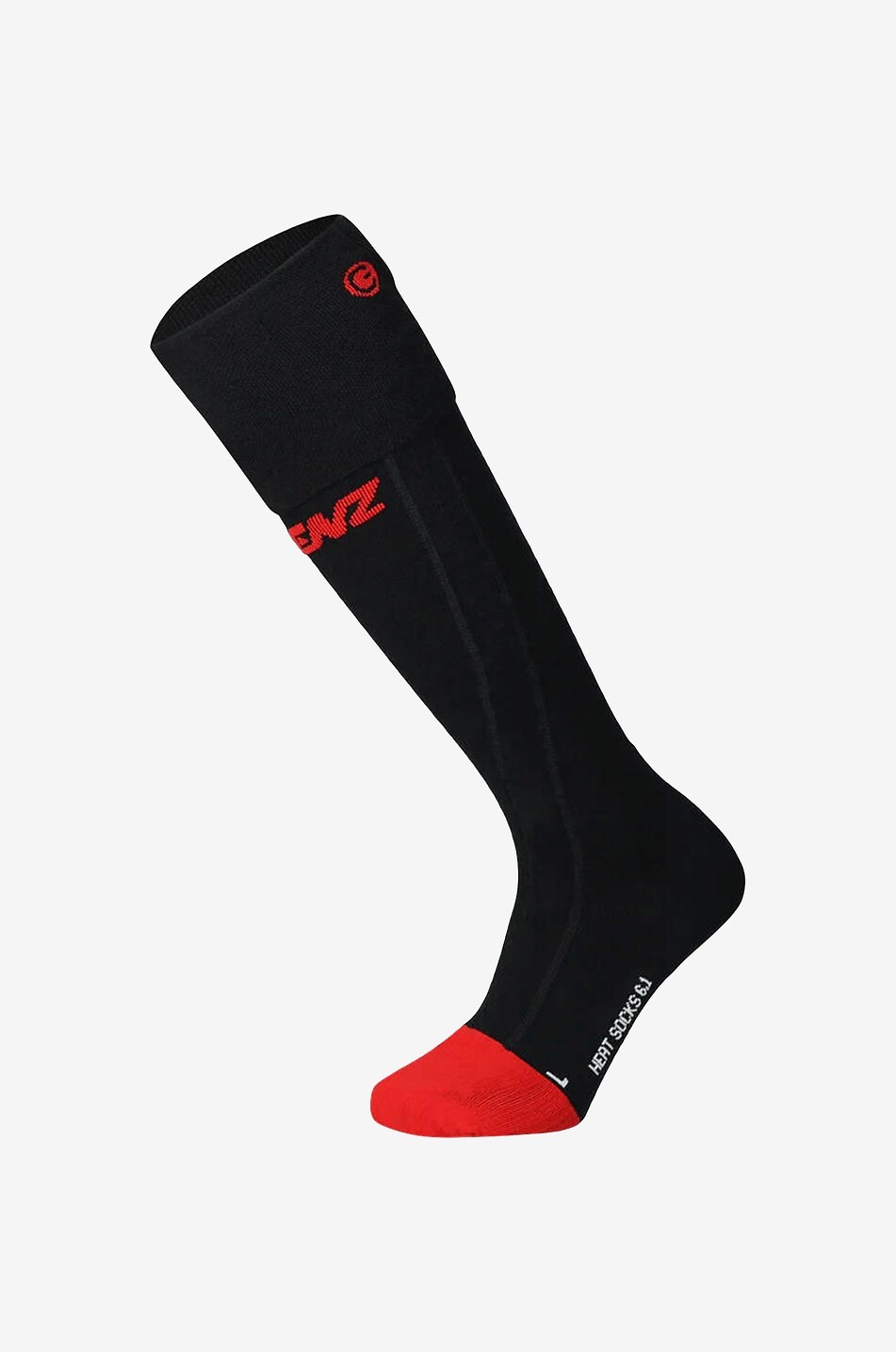 LENZ Heat Sock 6.1 Toe Cap Compression Merino heated socks Women BLACK 1