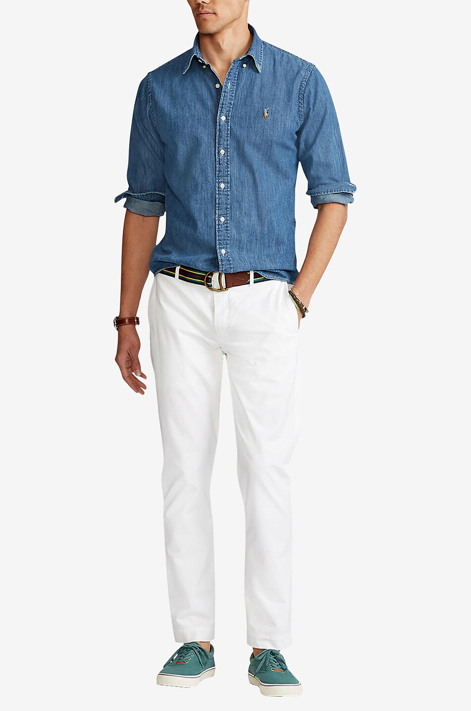 POLO RALPH LAUREN Baumwollhemd Herren BLAU 9