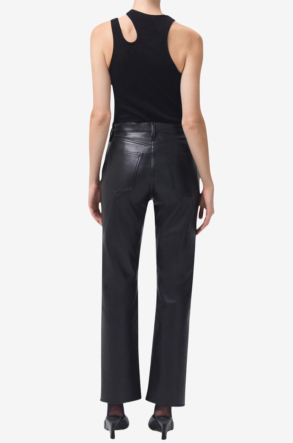 Bootcut-Jeans aus recyceltem Leder Relaxed Boot Detox