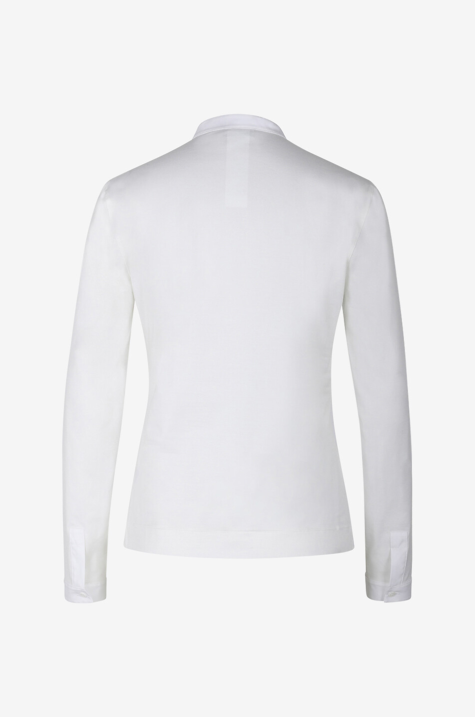 AKRIS PUNTO Materialmix-Bluse mit Mandarinkragen Damen WEISS 2