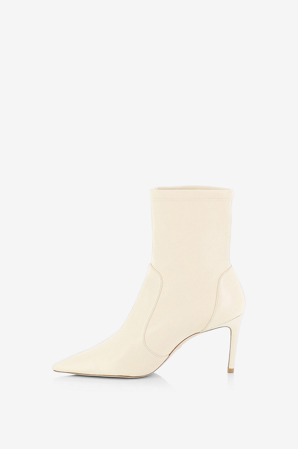 STUART WEITZMAN Stiefeletten aus Stretch-Nappaleder mit Absatz Stuart 85 Damen CREMEFARBEN 3