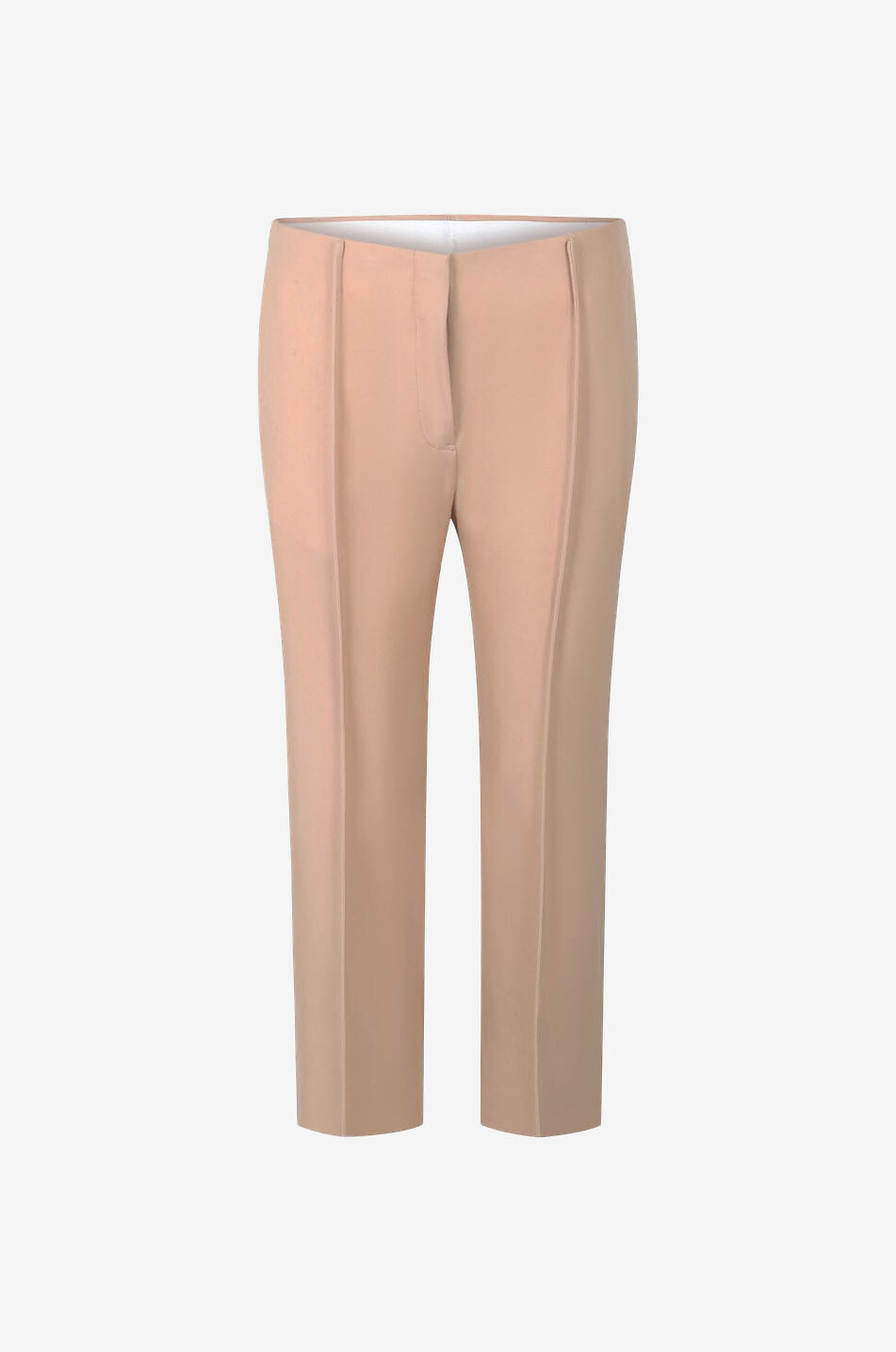 Wool gabardine cropped wide-leg trousers