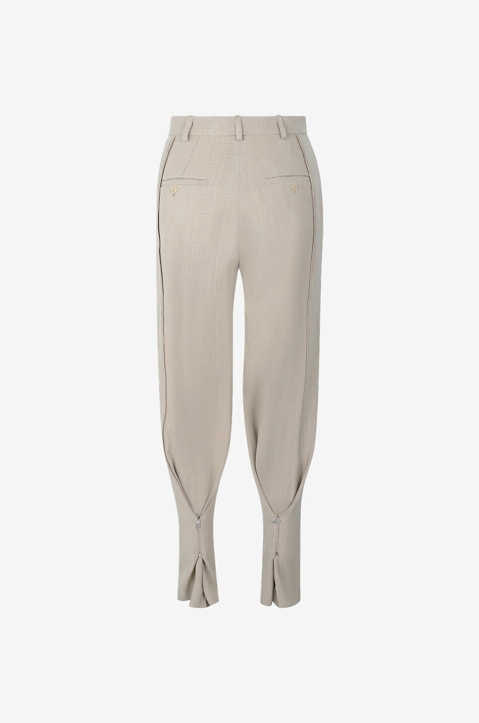 JACQUEMUS Weite Seidenmix-Hose mit hohem Bund Astouin Damen BEIGE 2