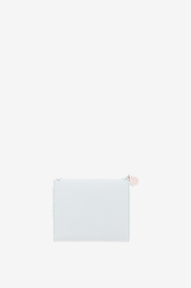 STELLA McCARTNEY Falabella faux suede compact wallet Women LIGHT BLUE 2