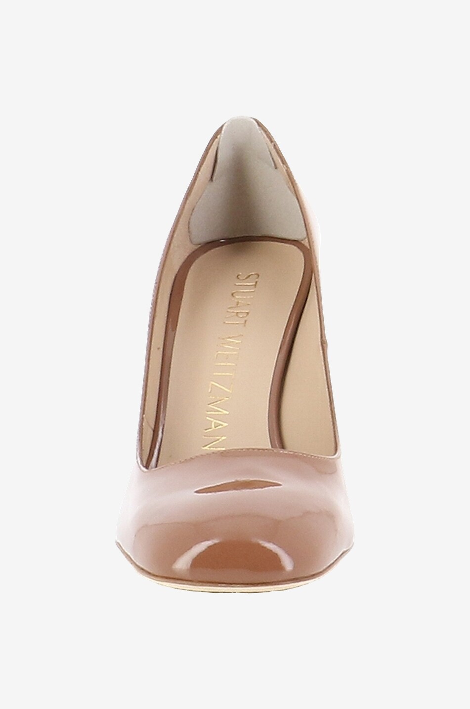 STUART WEITZMAN Escarpins en cuir verni Curveblock 85 Femme MARRON CLAIR 2