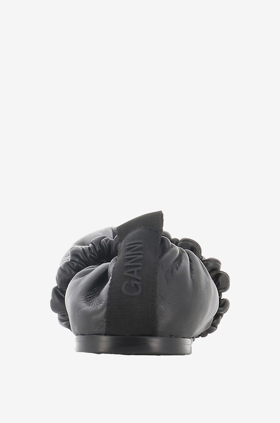 Nappaleder-Ballerinas mit eckigen Zehen Scrunchie