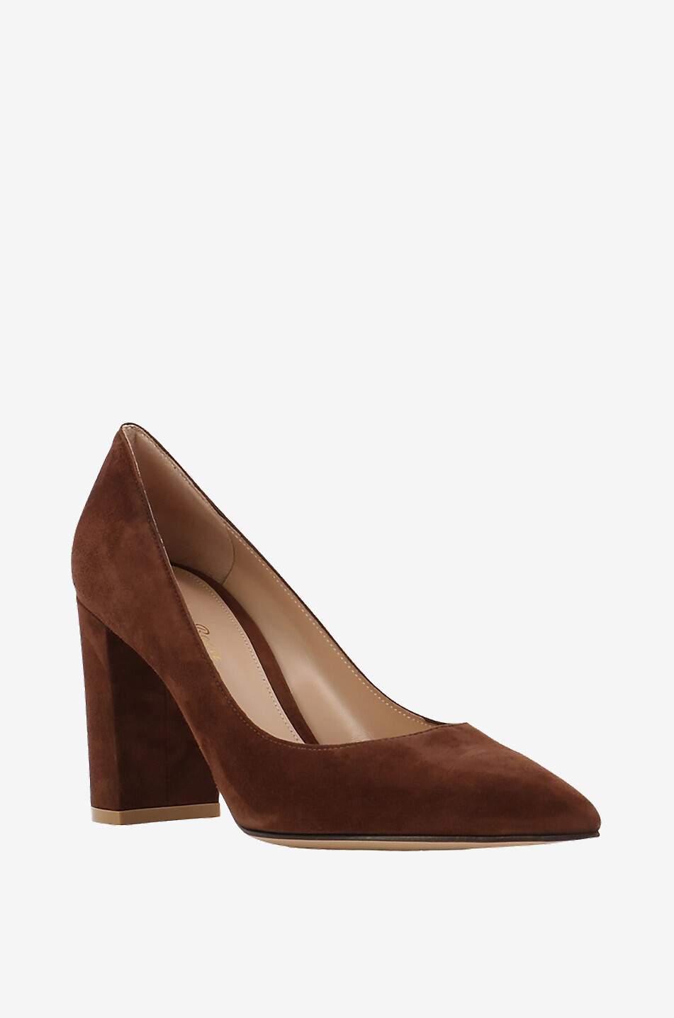 Escarpins en daim à talon carré Piper 85
