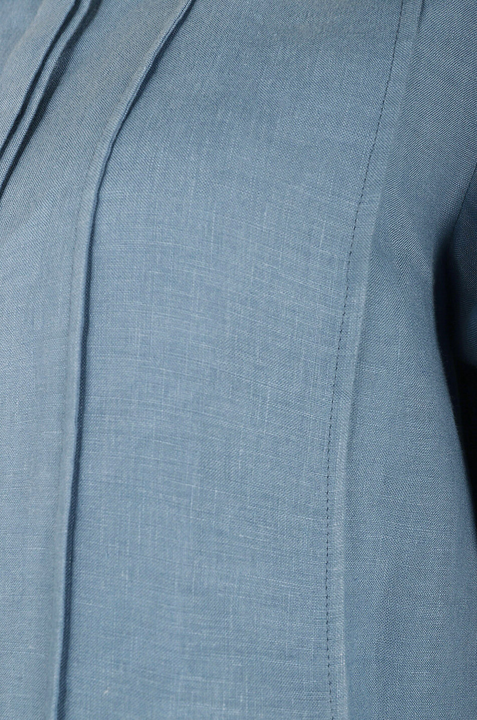 CHLOE Kurzes Leinen-Hemdkleid mit Biesen Damen BLAU 3