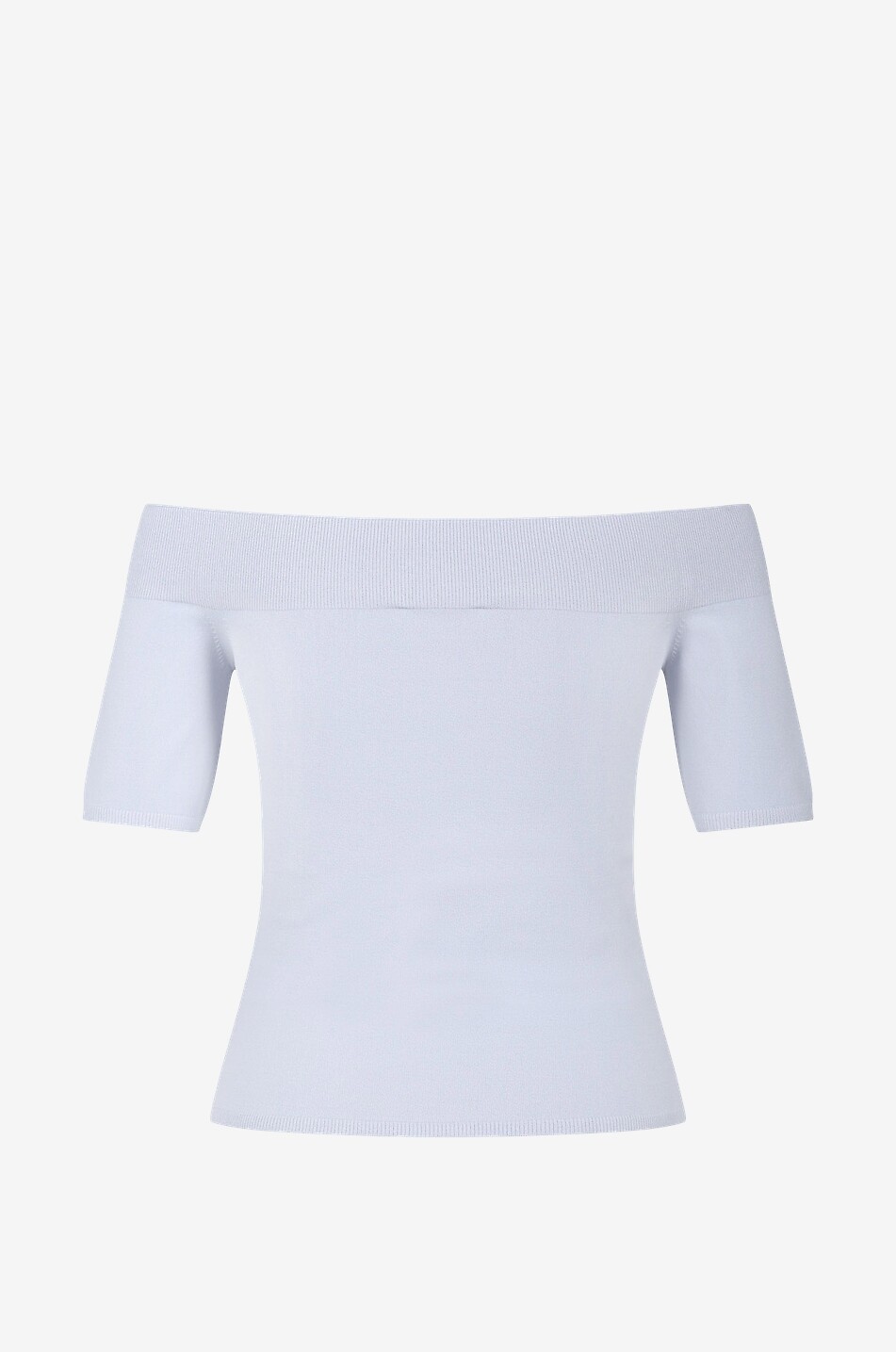 ALEXANDER McQUEEN Schulterfreies Stricktop Damen HELLBLAU 2