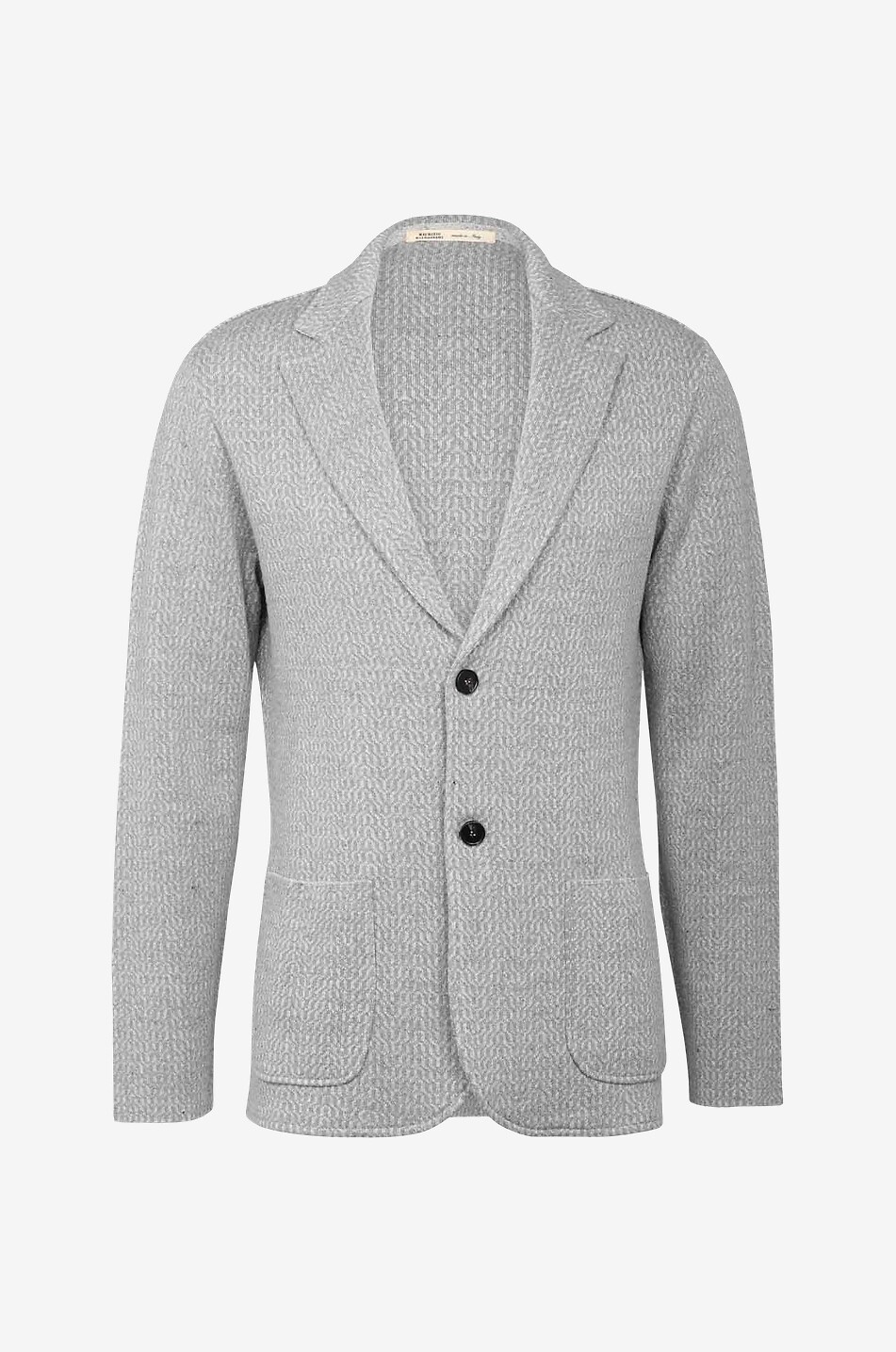Linen blend blazer with silk and cotton
