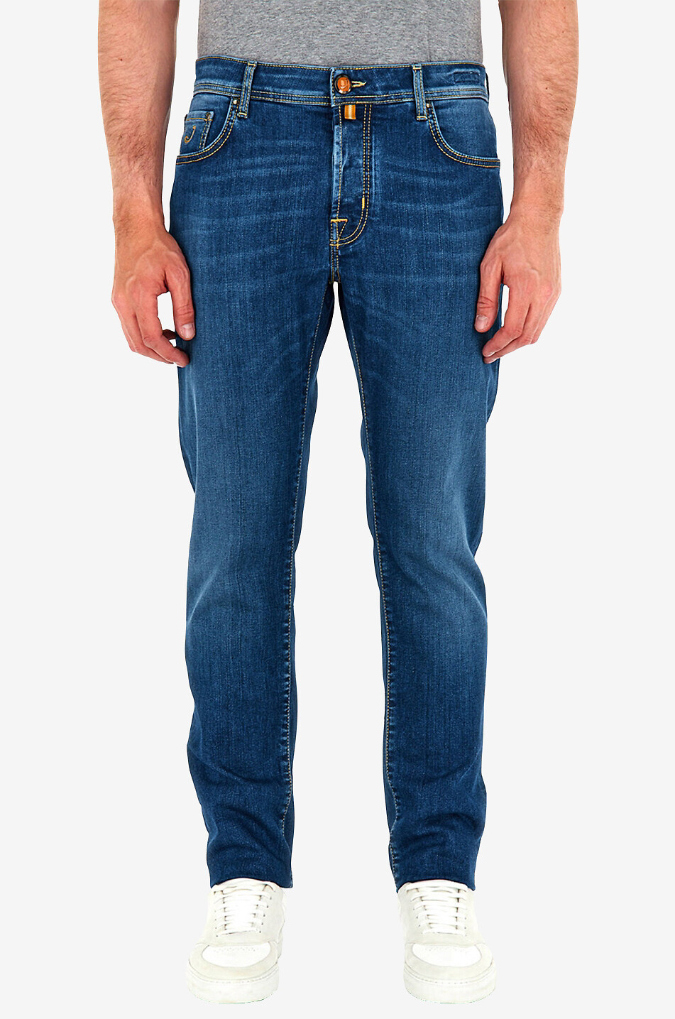 JACOB COHEN Jean slim en coton délavé Nick Homme BLEU MOYEN 3