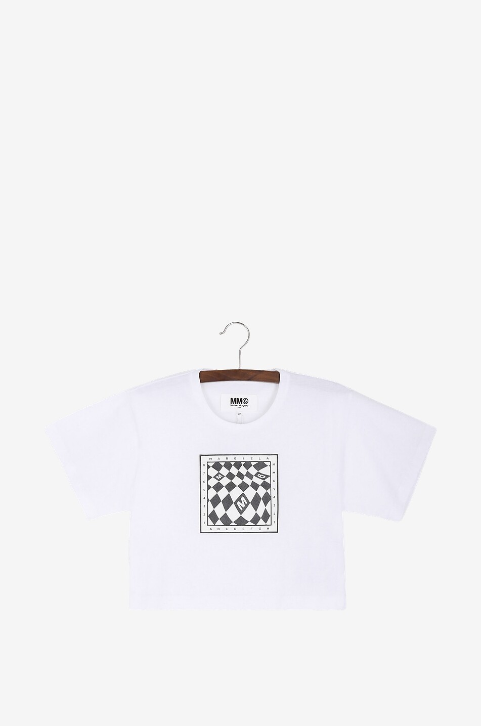 M6 Chessboard girl's cropped T-shirt