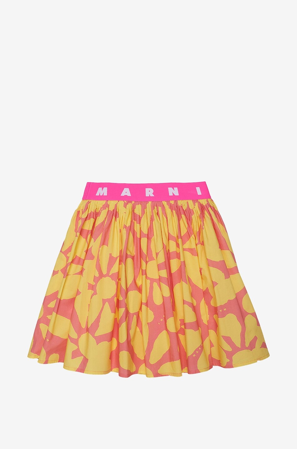 Jupe courte fille en popeline fleurie