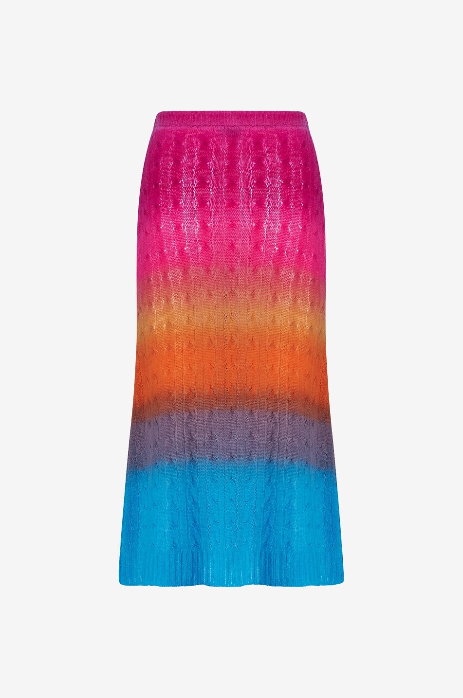 ETRO Stripe adorned midi cable-knit jumper Women MULTI COLOURED 2