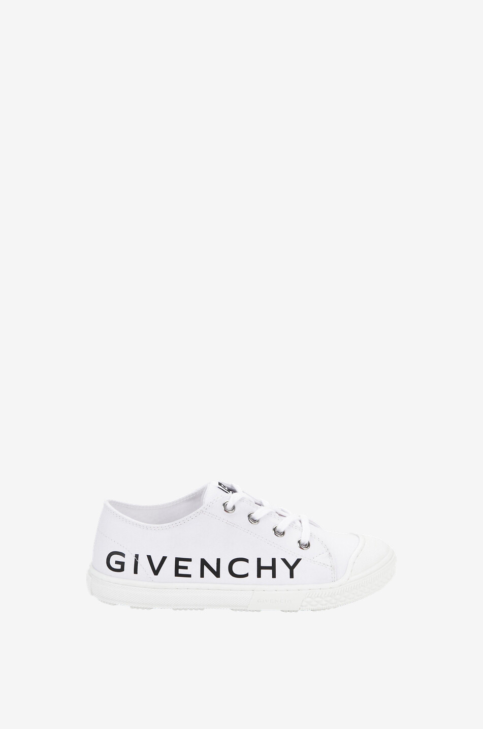 4G Logo children's canvas low-top lace-up sneakers