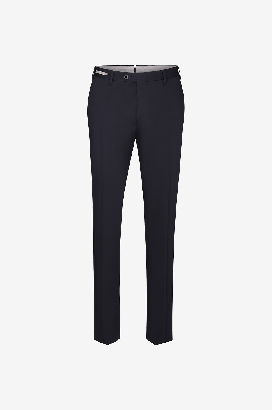 Pantalon droit en gabardine de coton stretch