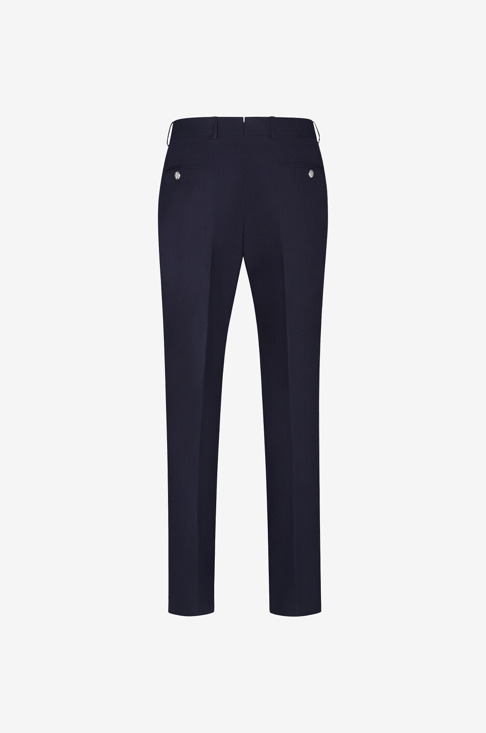 ALEXANDER McQUEEN Pantalon slim en panama de coton Cigarette Homme BLEU FONCE 2