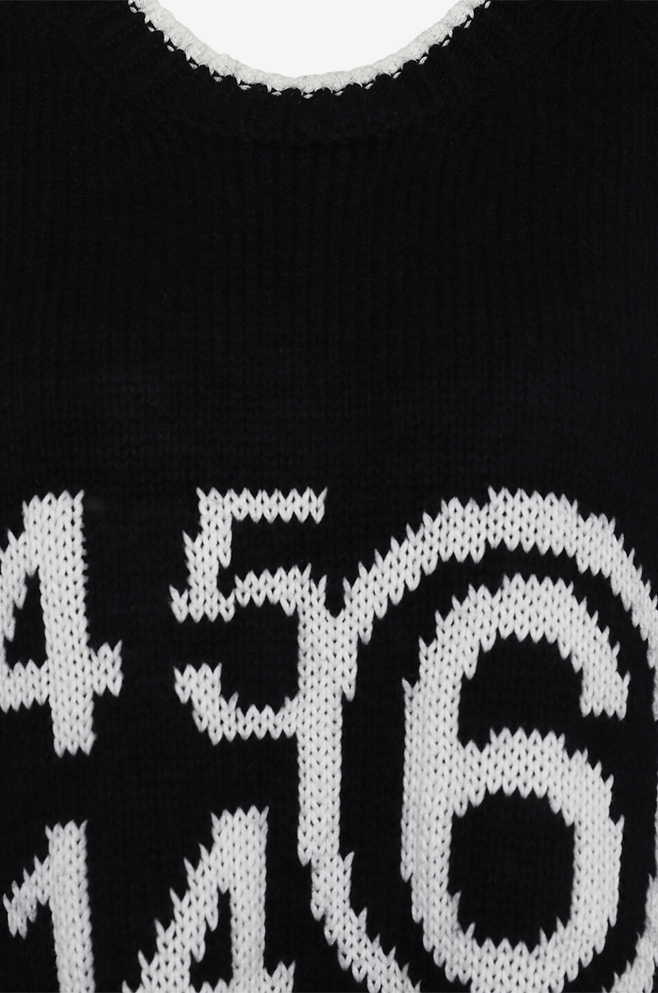 Materialmix-Jacquard-Pullover 3 4 5 6