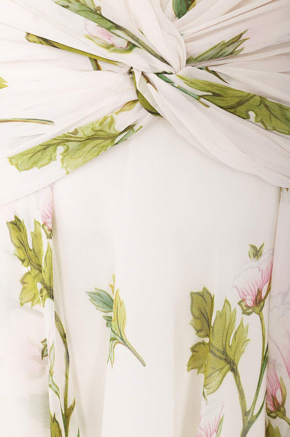 Kurzes ausgestelltes Georgette-Kleid Rose Bouquets