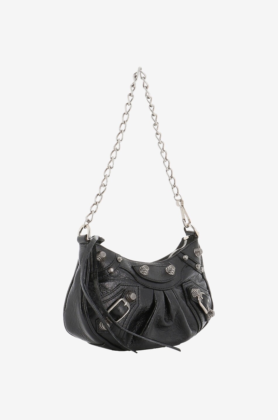 BALENCIAGA Le Cagole Mini arena leather shoulder bag Women BLACK 2