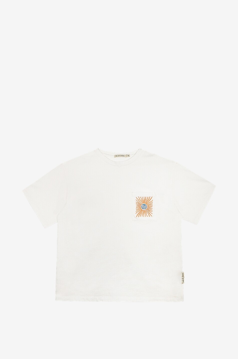 THE NEW SOCIETY Noa embroidered boy's organic cotton T-shirt Boy EGGSHELL 1