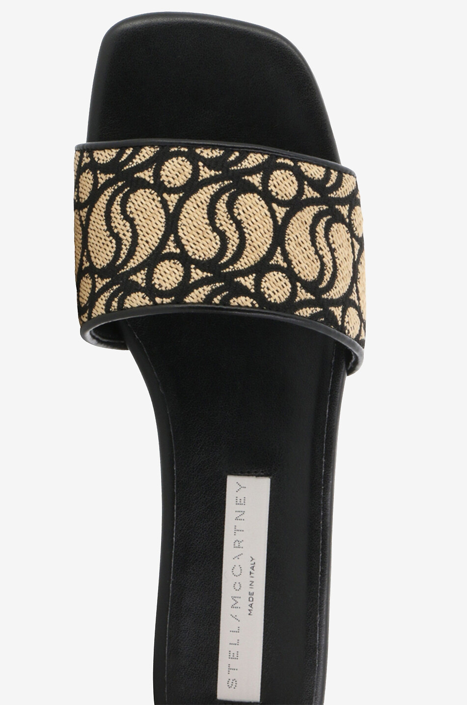 STELLA McCARTNEY Flache offene Pantoletten aus Bast S-Wave Signature Damen BRAUN 5