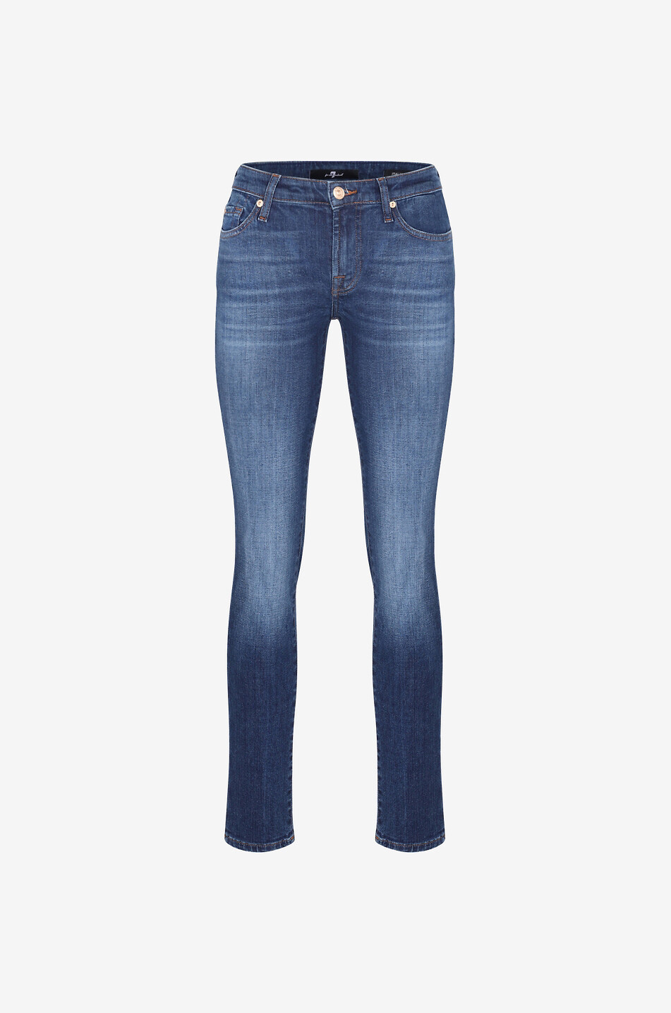 7 FOR ALL MANKIND Jean slim en coton Pyper Slim Illusion Force Femme BLEU FONCE 1