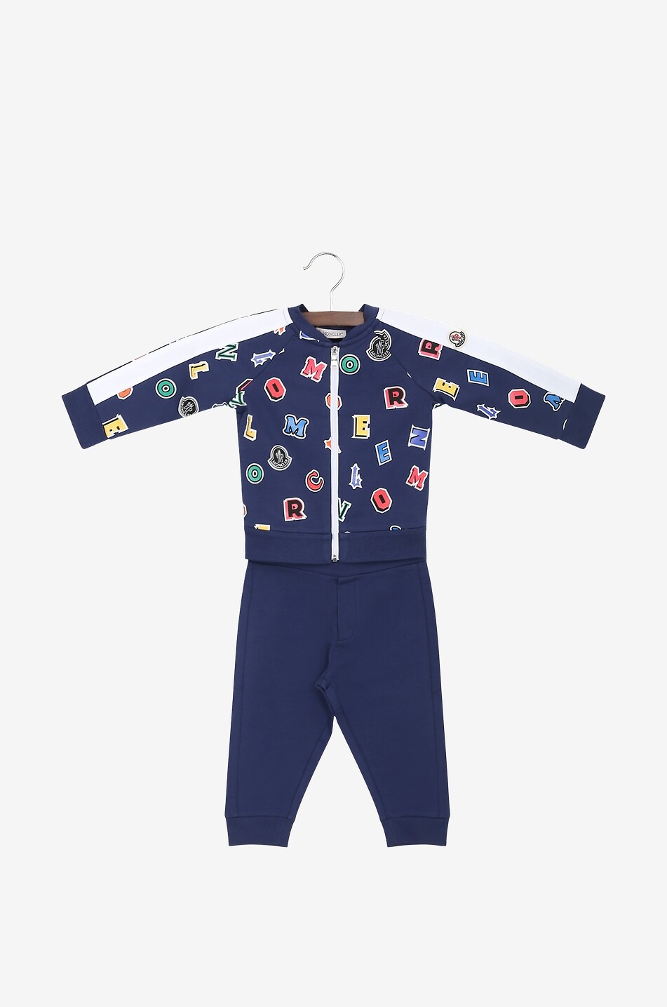 Letter print baby sweat jogging suit