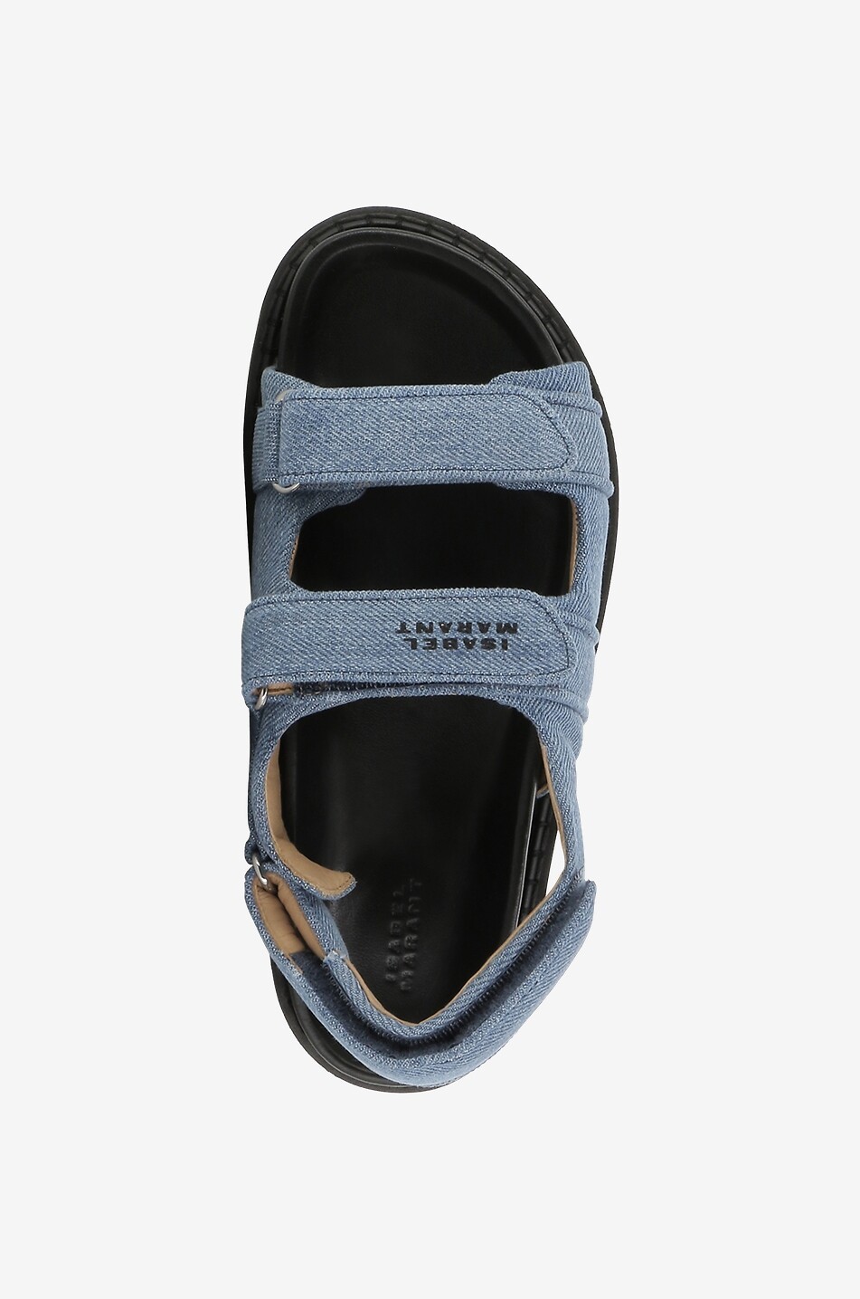 Sandales plates en denim Madee