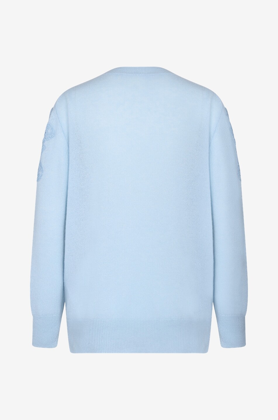 ERMANNO SCERVINO Cashmere and lace loose-fit jumper Women LIGHT BLUE 2
