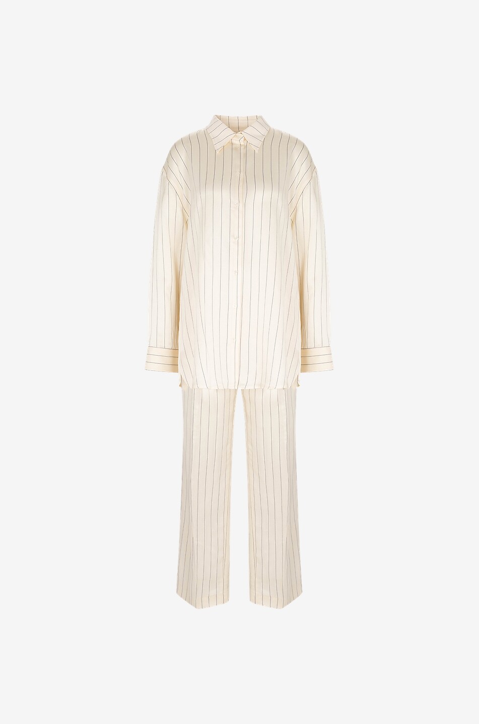Chemise à manches longues en viscose et lin Lutila
