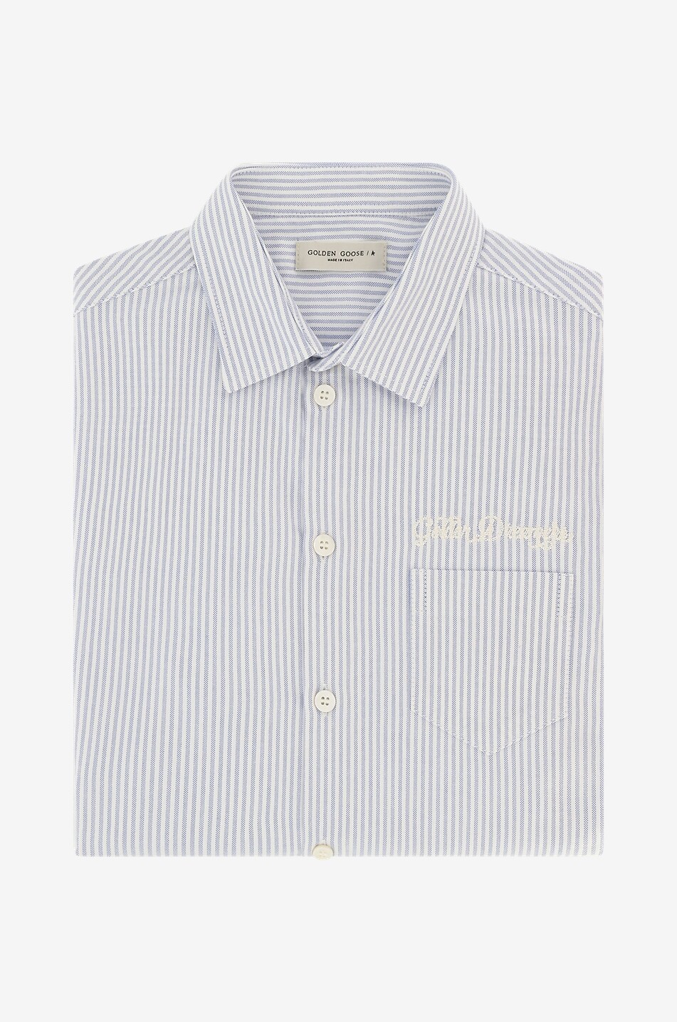 GOLDEN GOOSE Chemise rayée garçon Russel Garçon BLEU CLAIR 1