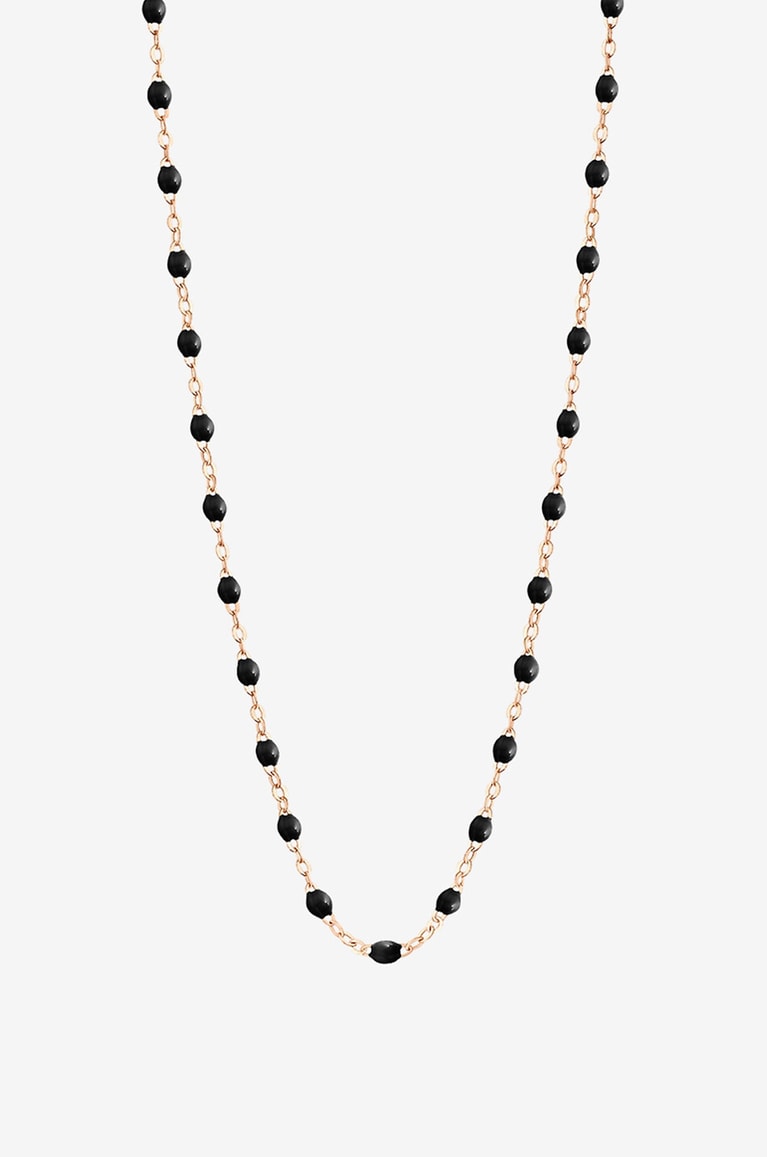 GIGI CLOZEAU Classique Gigi rose gold and resin necklace Women BLACK 1