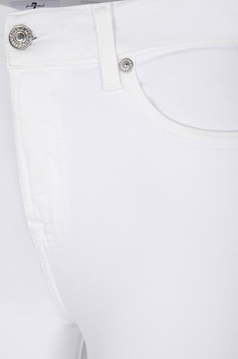 7 FOR ALL MANKIND HW Slim Kick Optic With Raw Cut Hem cotton slim fit jeans Women WHITE 3