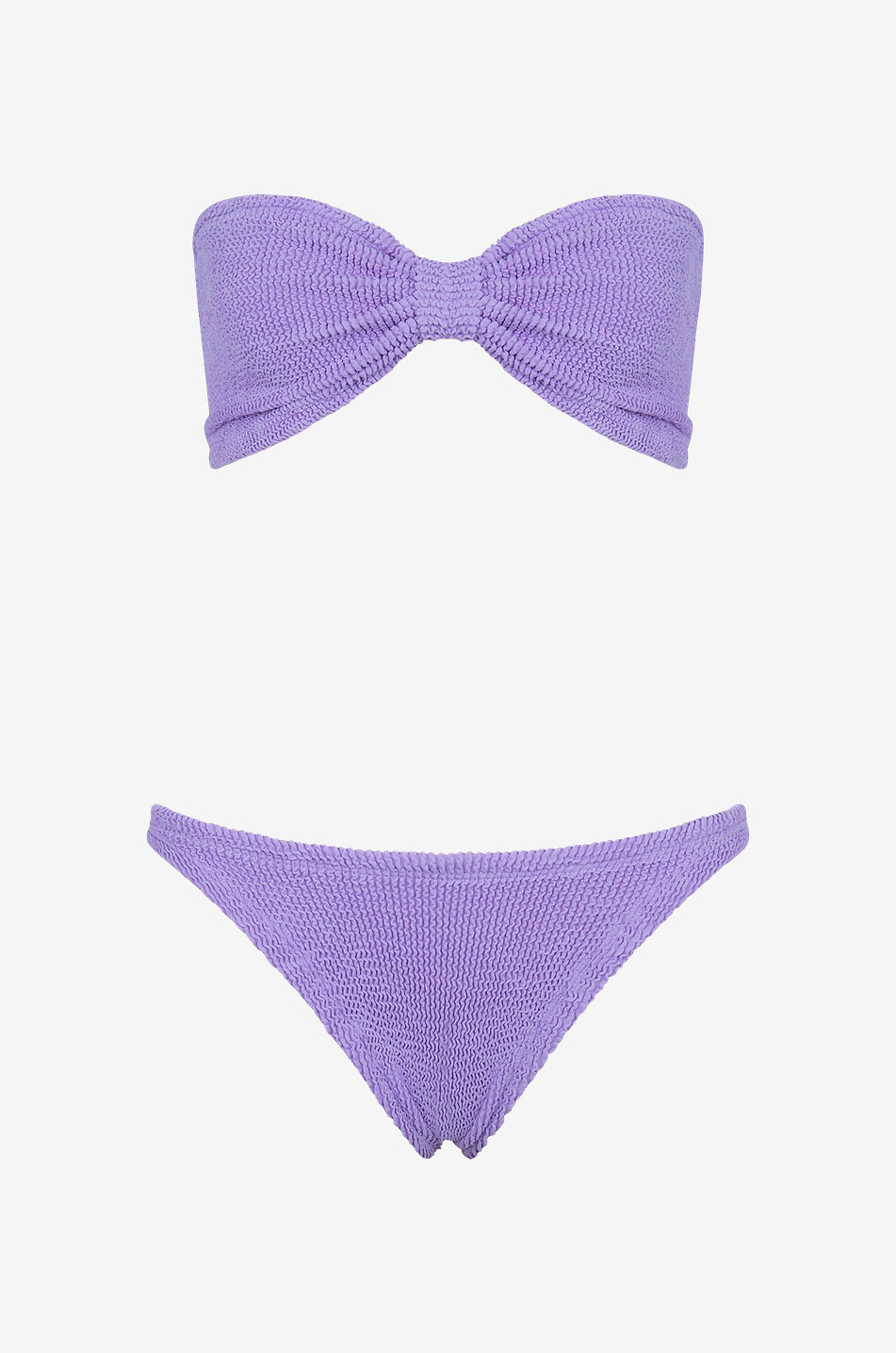 HUNZA G Jean seersucker two-piece swimsuit Women PURPLE 1