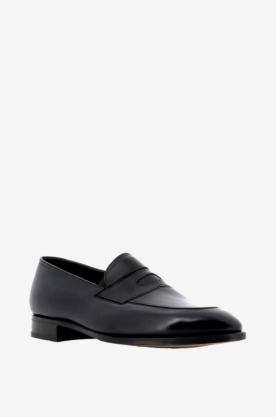 JOHN LOBB Montgomery brushed smooth leather loafers Men BLACK 1