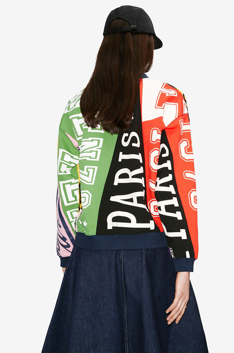 Sweat-shirt à col rond imprimé Kenzo Flag