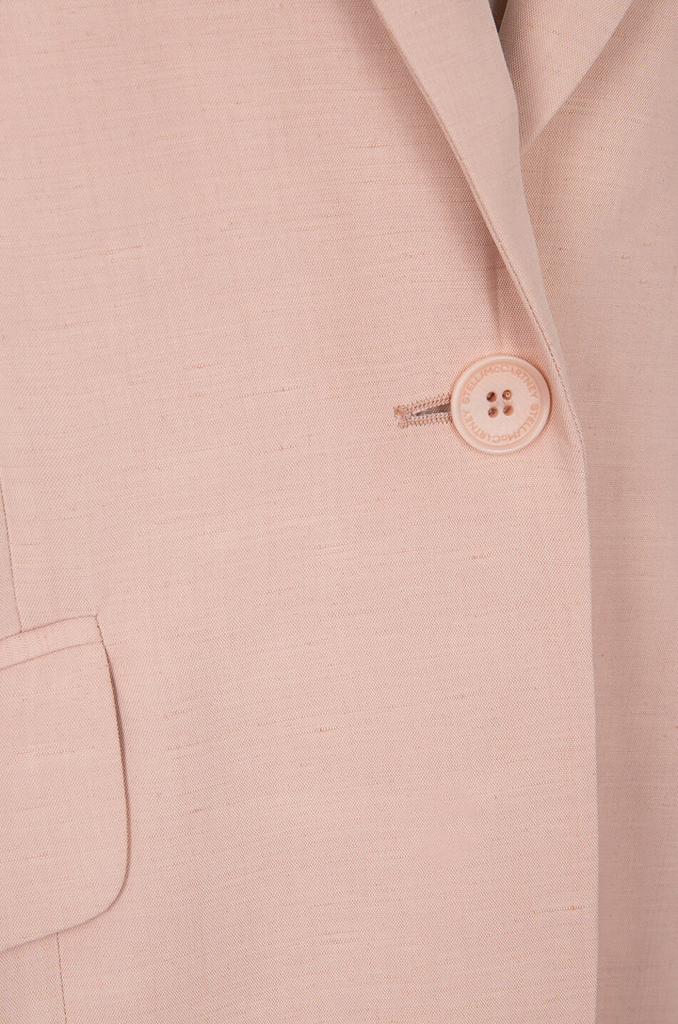 Sustainable viscose and linen single-breasted cinched blazer