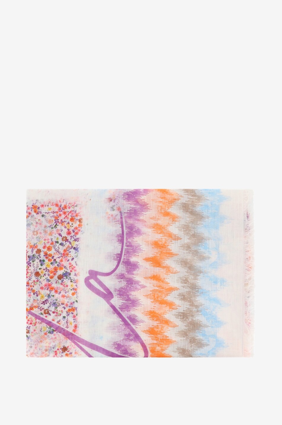 Rave modal linen and silk square scarf