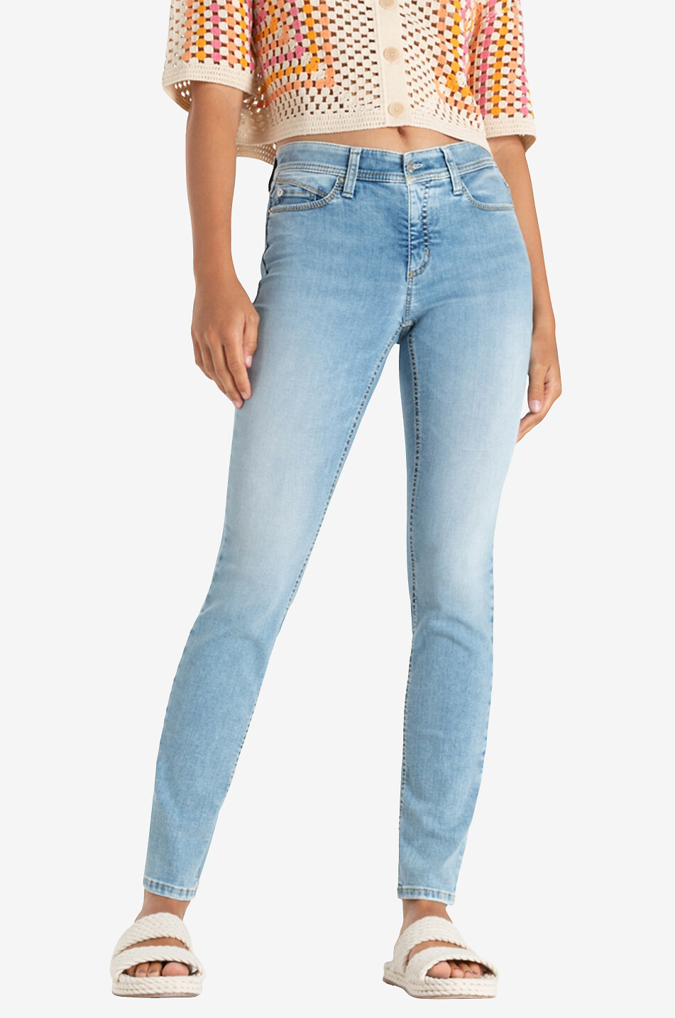 Jeans mit schmalem Bein und Glitter-Details Parla