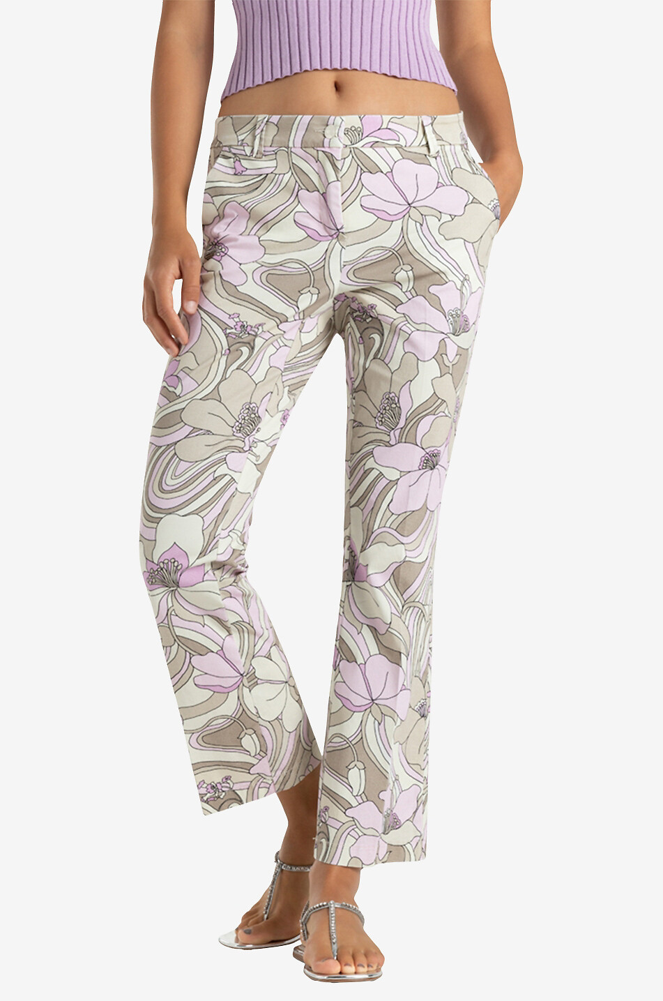 Pantalon bootcut fleuri Stella
