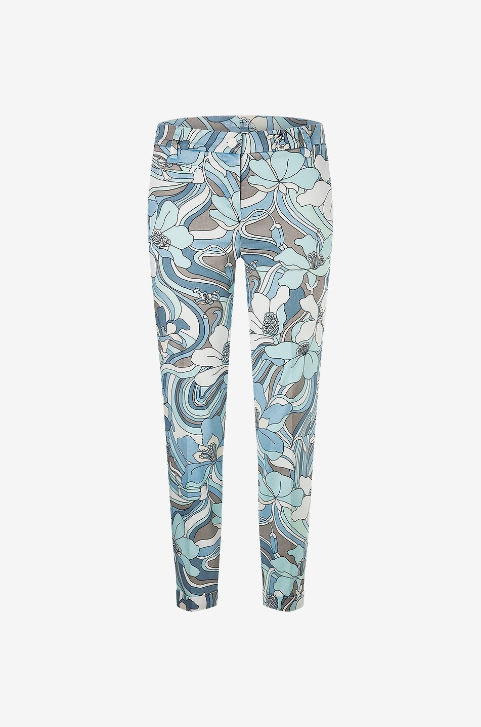 CAMBIO Stella printed cotton tapered trousers Women MULTI COLOURED 1
