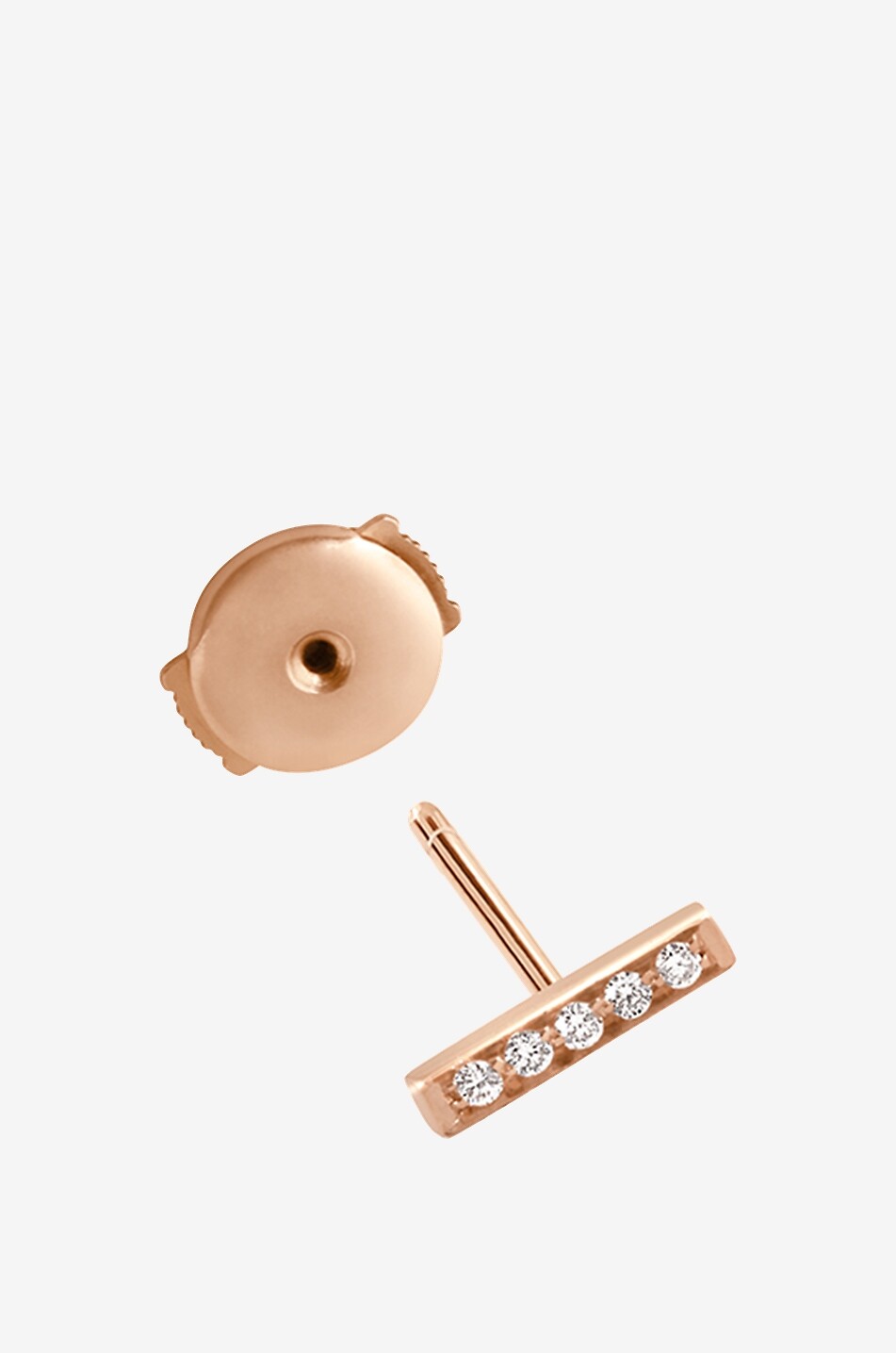 VANRYCKE Mono clou d'oreilles en or rose et diamants Medellin Femme ROSE 4