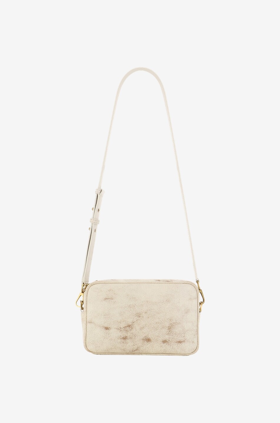 Star Large cracked leather shoulder bag